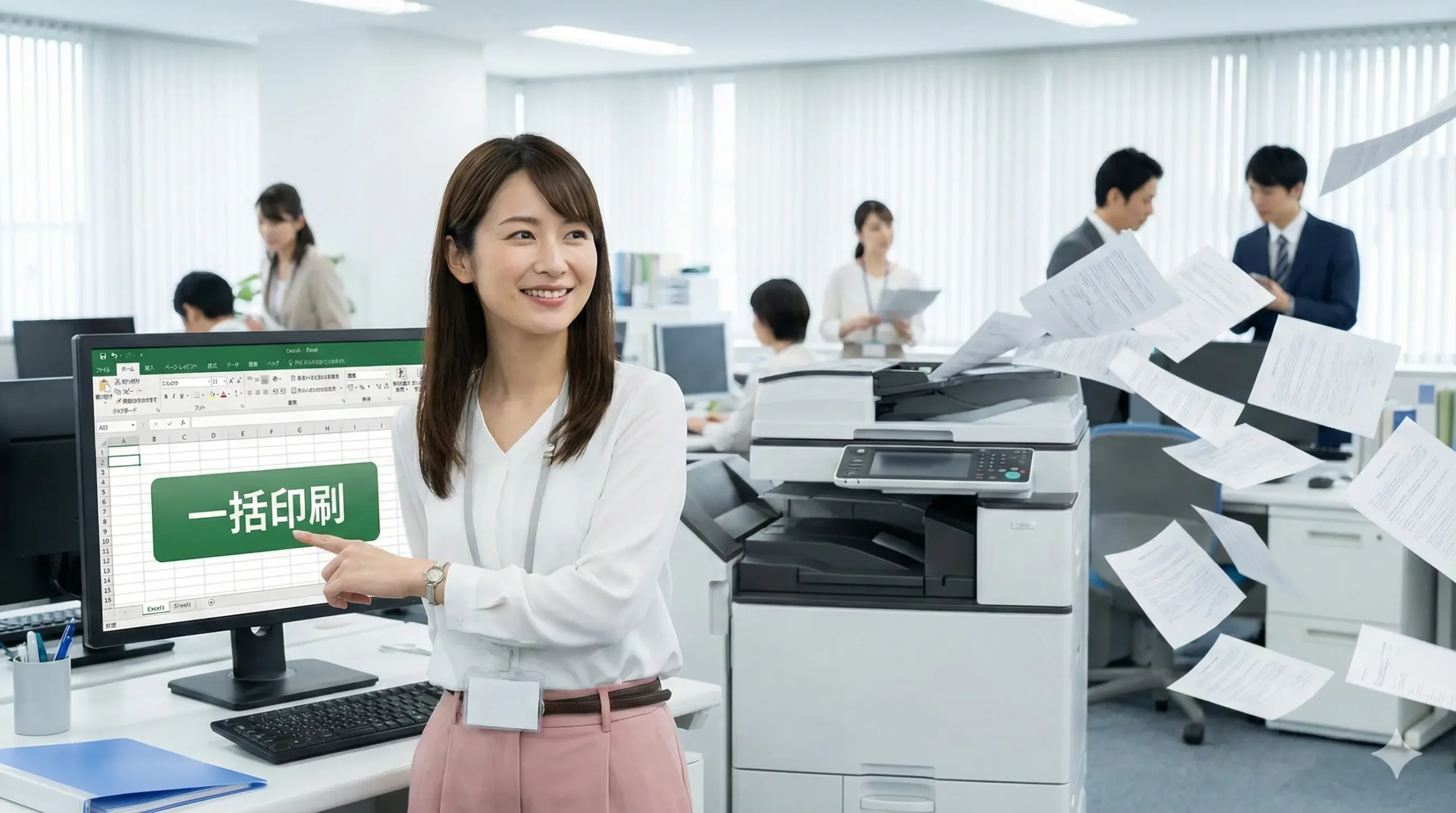 エクセルの一括印刷をマクロのボタンで自動化する作成ガイド