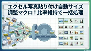 エクセル写真貼り付け自動サイズ調整マクロ！比率維持で一括処理