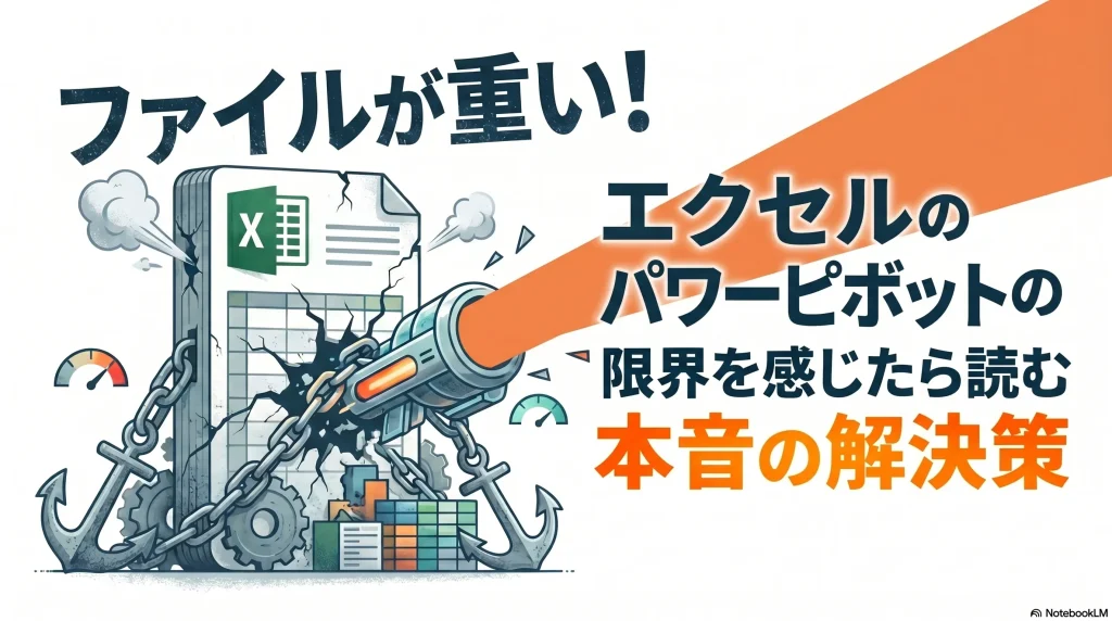 ファイルが重い！エクセルのパワーピボットの限界を感じたら読む本音の解決策