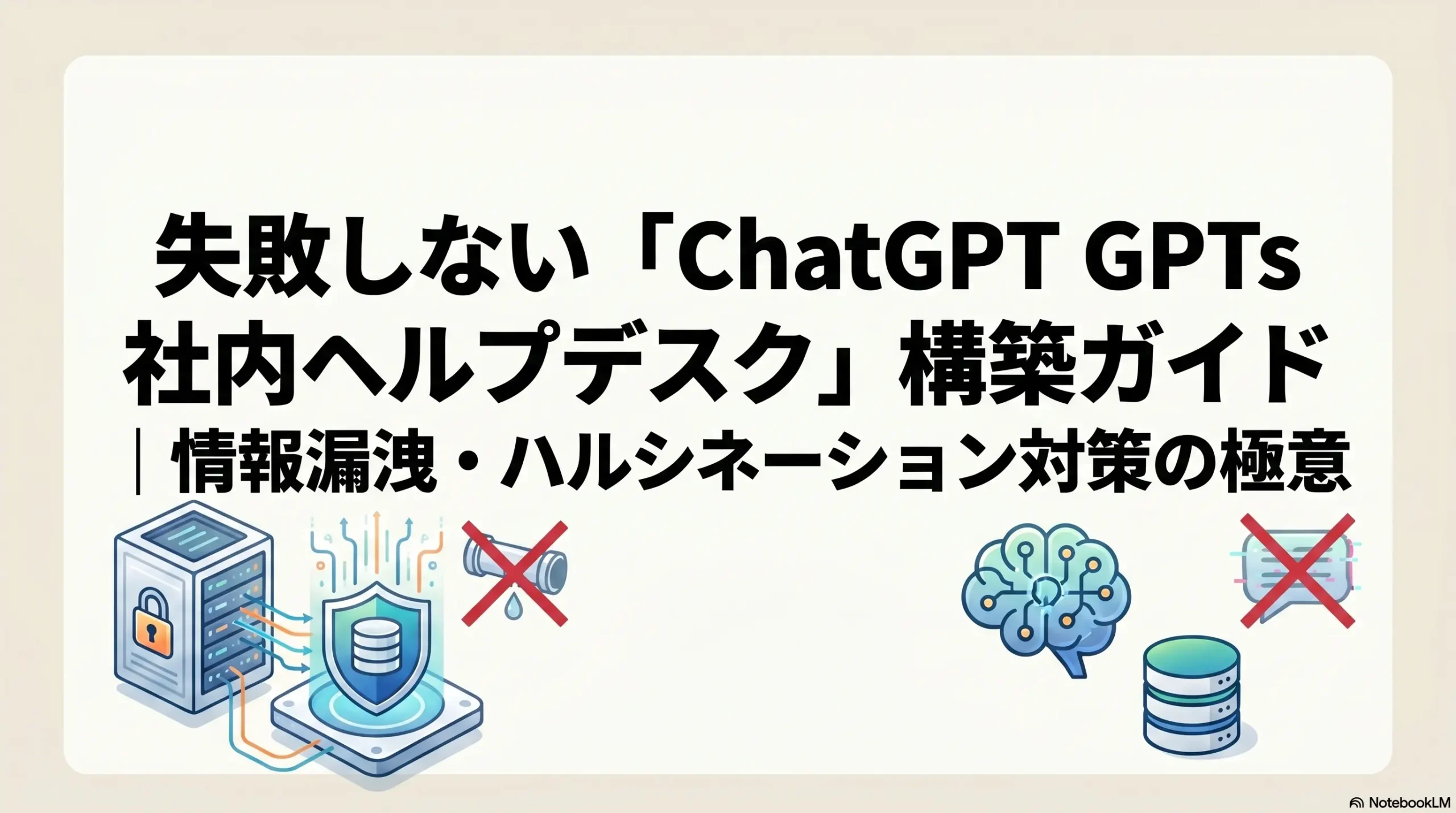失敗しない「ChatGPT-GPTs-社内ヘルプデスク」構築ガイド｜情報漏洩・ハルシネーション対策の極意