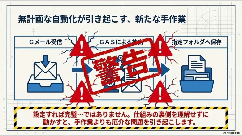 メールの署名ロゴなどの不要な画像データが「添付ファイル」として保存されてしまう現象の解説図
