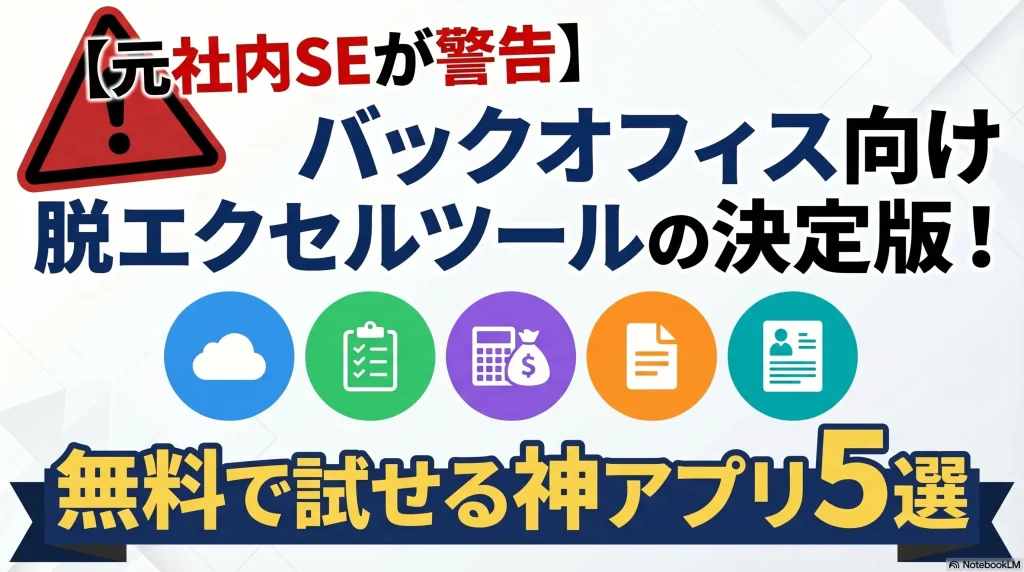 【元・社内システム担当が警告】脱・表計算ソフトの決定版スライド