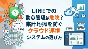LINEでの勤怠管理は危険？集計地獄を防ぐクラウド連携システムの選び方