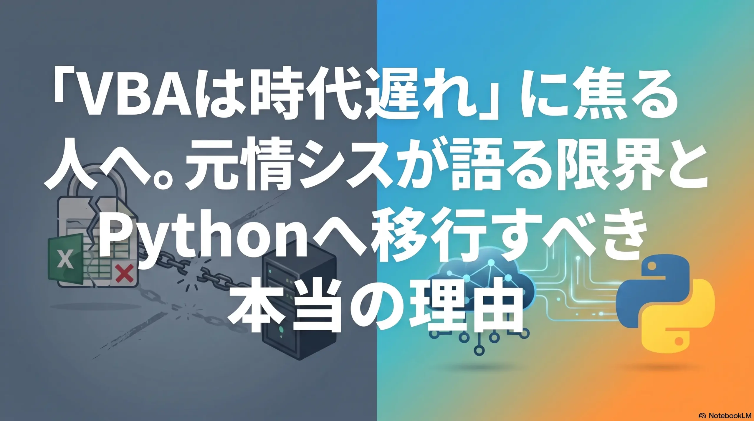 「VBAは時代遅れ」に焦る人へ。元情シスが語る限界とPythonへ移行すべき本当の理由