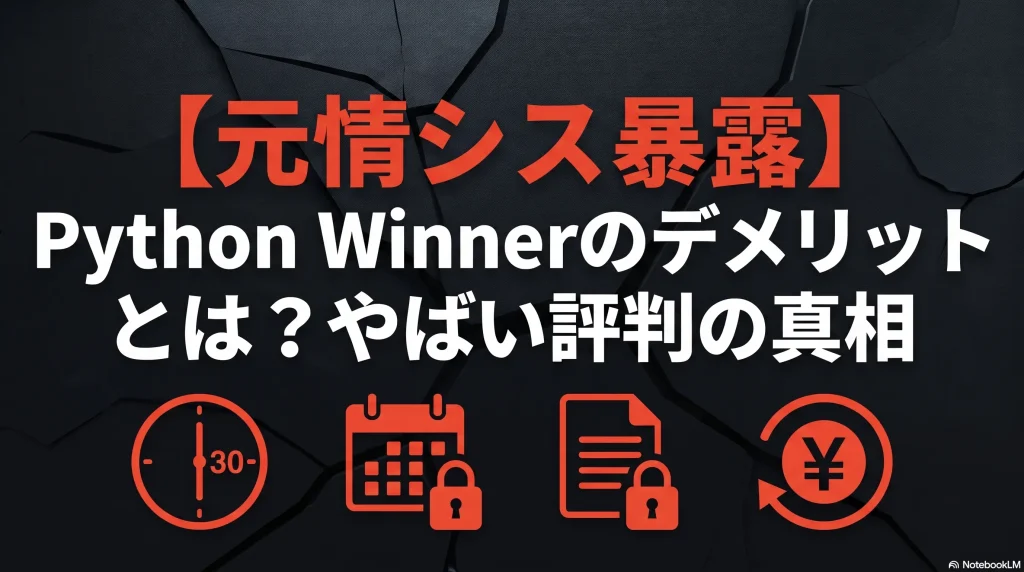 【元情シス暴露】Python-Winnerのデメリットとは？やばい評判の真相