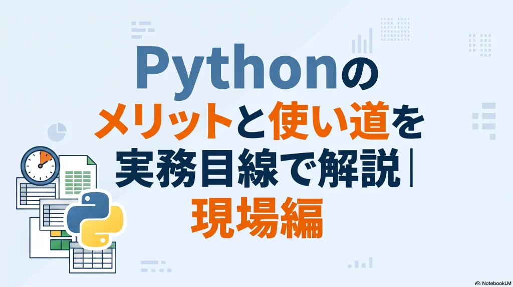 Pythonのメリットと使い道を実務目線で解説｜現場編