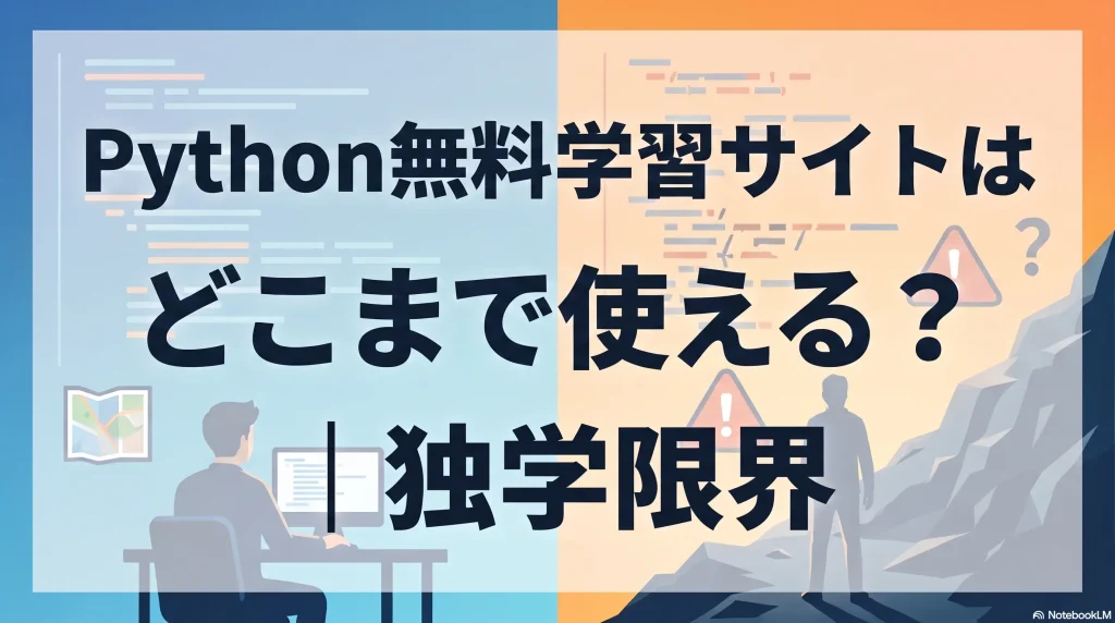 Python無料学習サイトはどこまで使える？｜独学限界